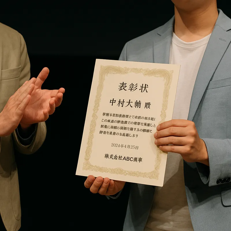 表彰状